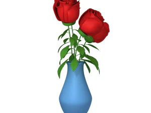 장미 만화 3D 모델