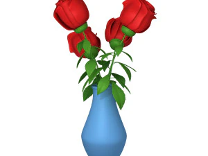 장미 만화 3D 모델