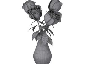 장미 만화 3D 모델