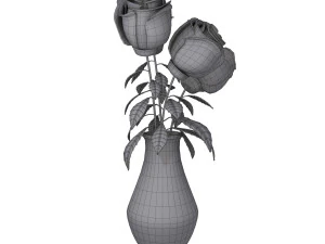 장미 만화 3D 모델