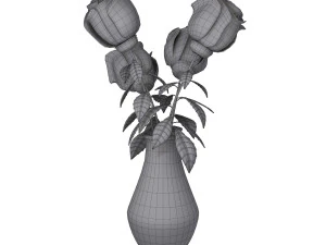 장미 만화 3D 모델