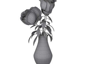 장미 만화 3D 모델