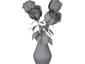 장미 만화 3D 모델