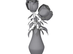 장미 만화 3D 모델