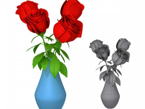 장미 만화 3D 모델