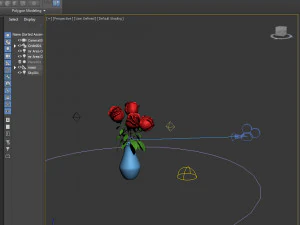 장미 만화 3D 모델