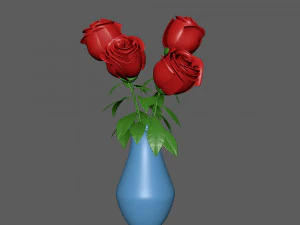 장미 만화 3D 모델