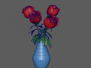 장미 만화 3D 모델