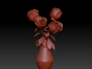 장미 만화 3D 모델