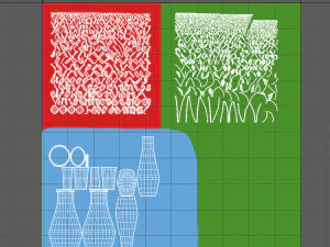 장미 만화 3D 모델