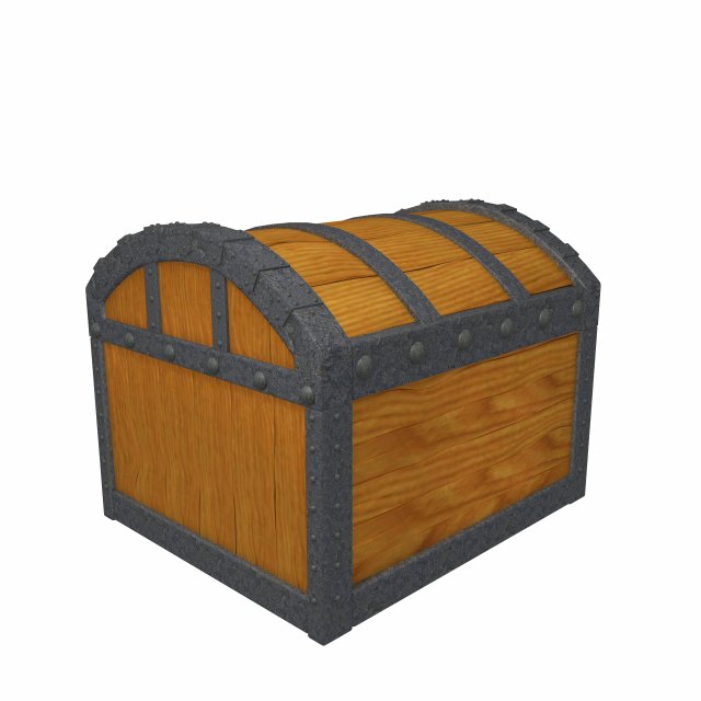 treasure chest cartoon Modelo 3D .c4d .max .obj .3ds .fbx .stl .blend 