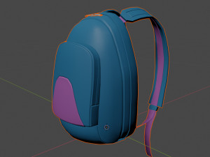 backpack cartoon 3D-Modell
