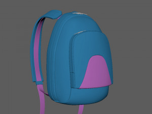 backpack cartoon 3D-Modell