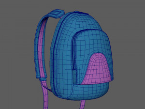 backpack cartoon 3D-Modell
