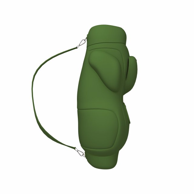 backpack green cartoon Model 3D .c4d .max .obj .3ds .fbx .stl .blend 