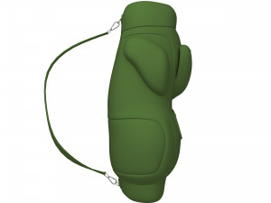 backpack green cartoon 3D Model