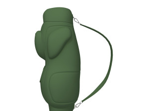 backpack green cartoon Model 3D