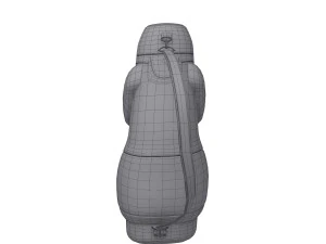 backpack green cartoon 3D Model