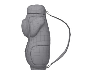 backpack green cartoon Model 3D
