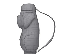 backpack green cartoon 3D Model