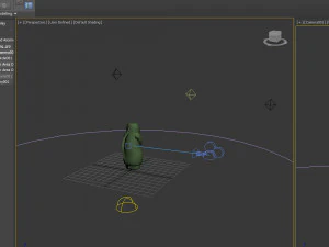 backpack green cartoon 3D Model