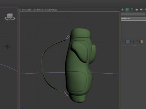 backpack green cartoon Model 3D
