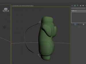 backpack green cartoon 3D Model