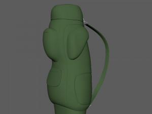 backpack green cartoon Model 3D