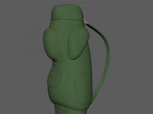 backpack green cartoon 3D Model