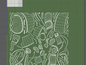 backpack green cartoon Model 3D