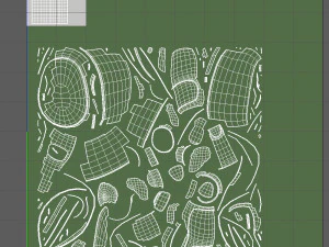 backpack green cartoon 3D Model