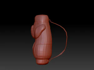 backpack green cartoon 3D Model