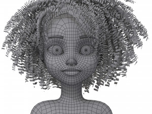 cartoon female base mesh 3D 모델