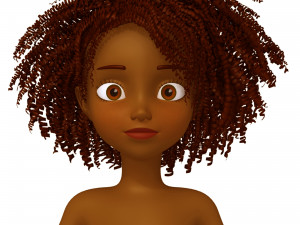 cartoon female base mesh 3D 모델