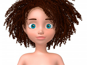 cartoon female base mesh 3D 모델