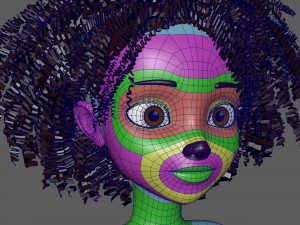 cartoon female base mesh 3D 모델
