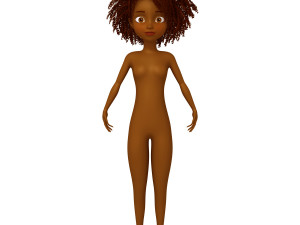 cartoon female base mesh 3D 모델