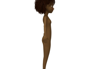 cartoon female base mesh 3D 모델