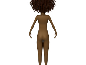 cartoon female base mesh 3D 모델