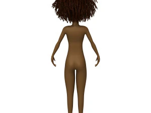 cartoon female base mesh 3D Model