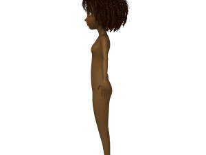 cartoon female base mesh 3D 모델