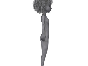 cartoon female base mesh 3D 모델