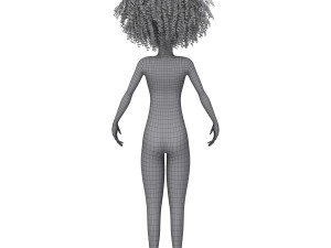 cartoon female base mesh 3D 모델