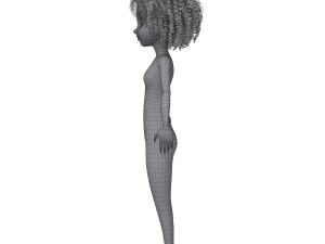 cartoon female base mesh 3D 모델