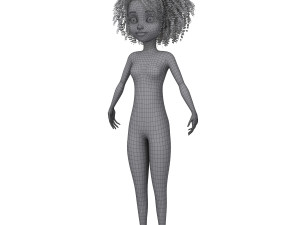 cartoon female base mesh 3D 모델