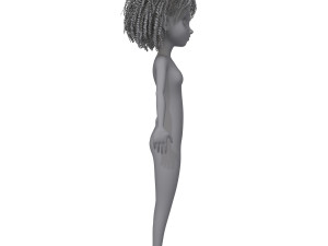 cartoon female base mesh 3D 모델