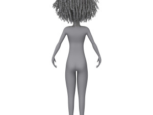 cartoon female base mesh 3D 모델