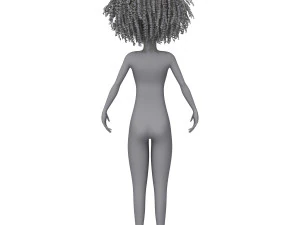 cartoon female base mesh 3D Model