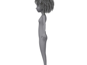 cartoon female base mesh 3D 모델