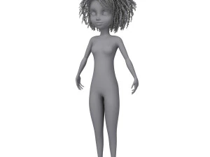cartoon female base mesh 3D Model
